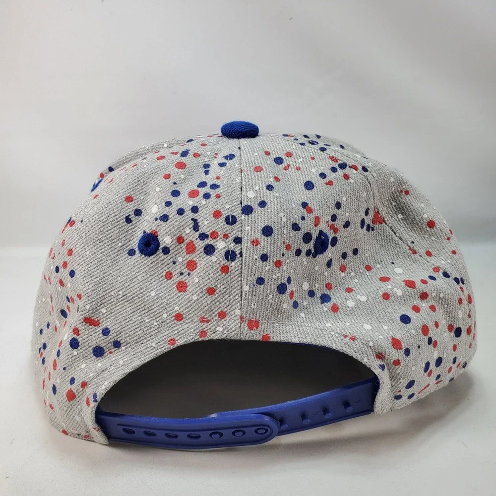 NFL Team Apparel Buffalo Bills Hat Youth OSFM Gray Blue Paint Splatter Snapback